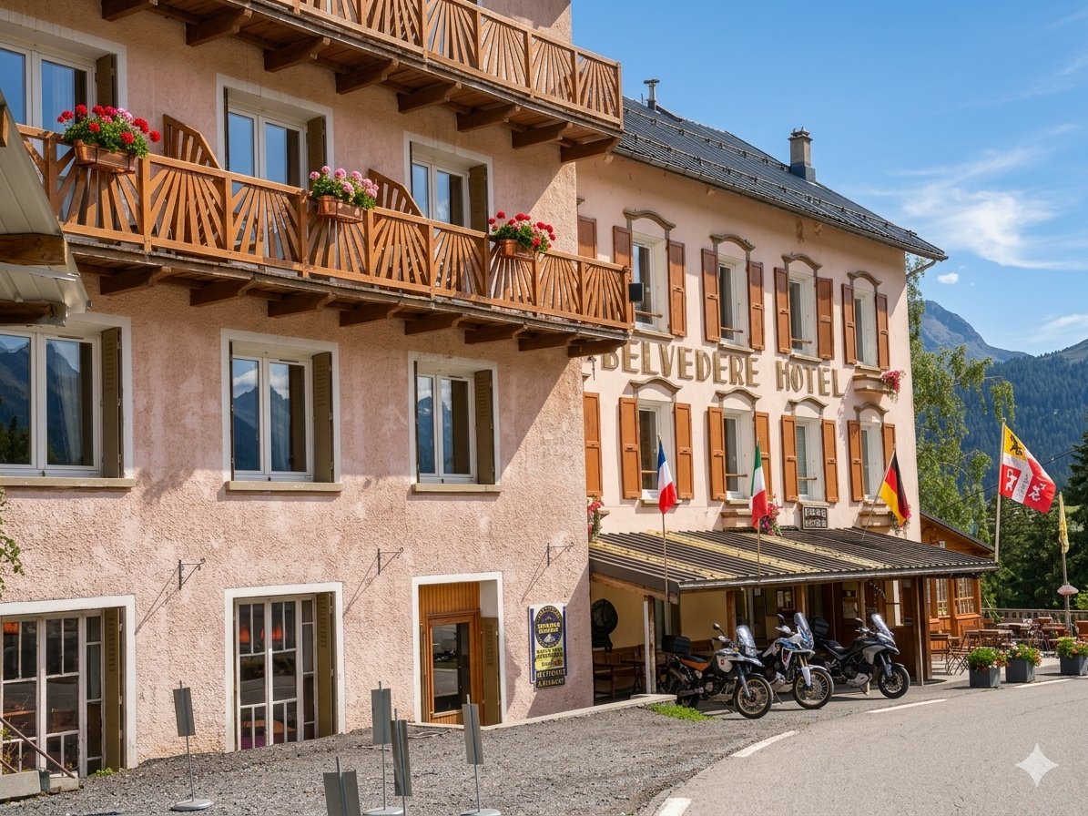 Façade de l'Hôtel Belvédère, Séez